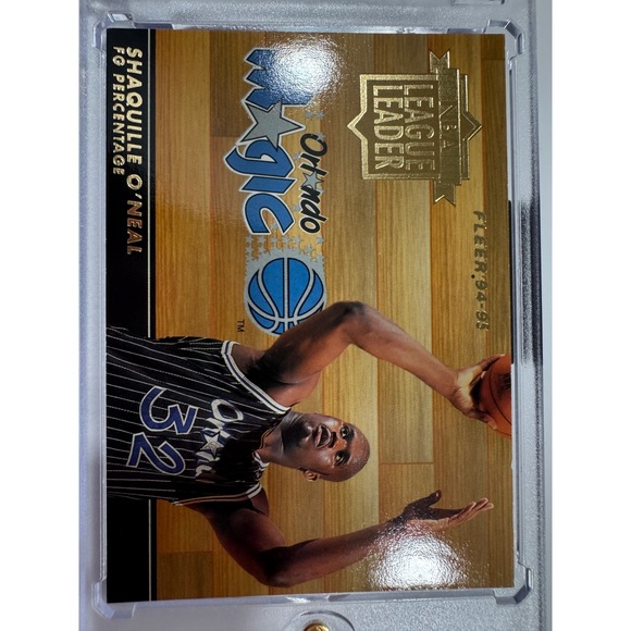 fleer Other - Fleer Basketball Card Shaquille O'Neal OS Gold Excellent League Leader 94-95
